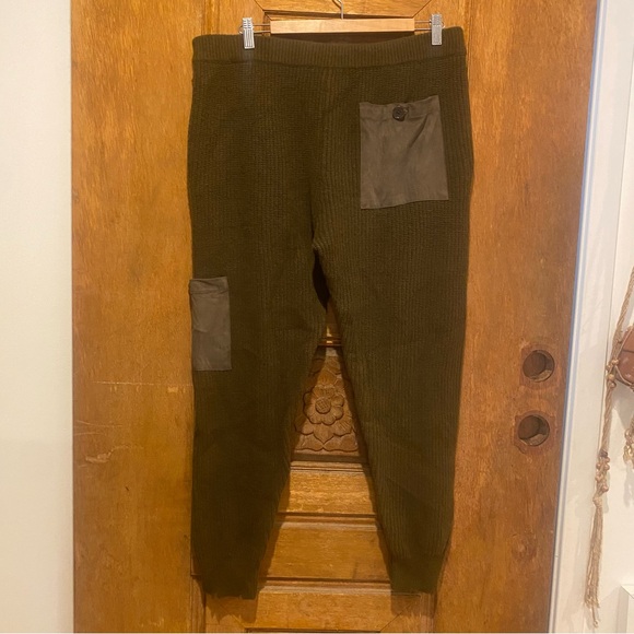 SEROYA Ser.o.ya Jason Joggers green Olive Wool - Size XXL drawstring pockets - Picture 11 of 13